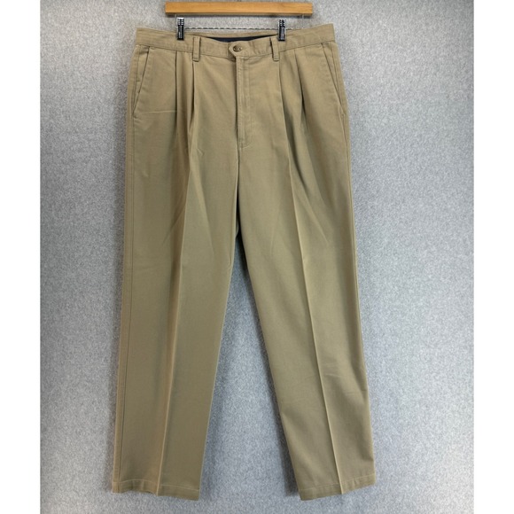 Dockers Classic Fit Pleated Twill Khaki Pants Trousers No Wrinkle Mens 38 x‎ 34 - Picture 1 of 14